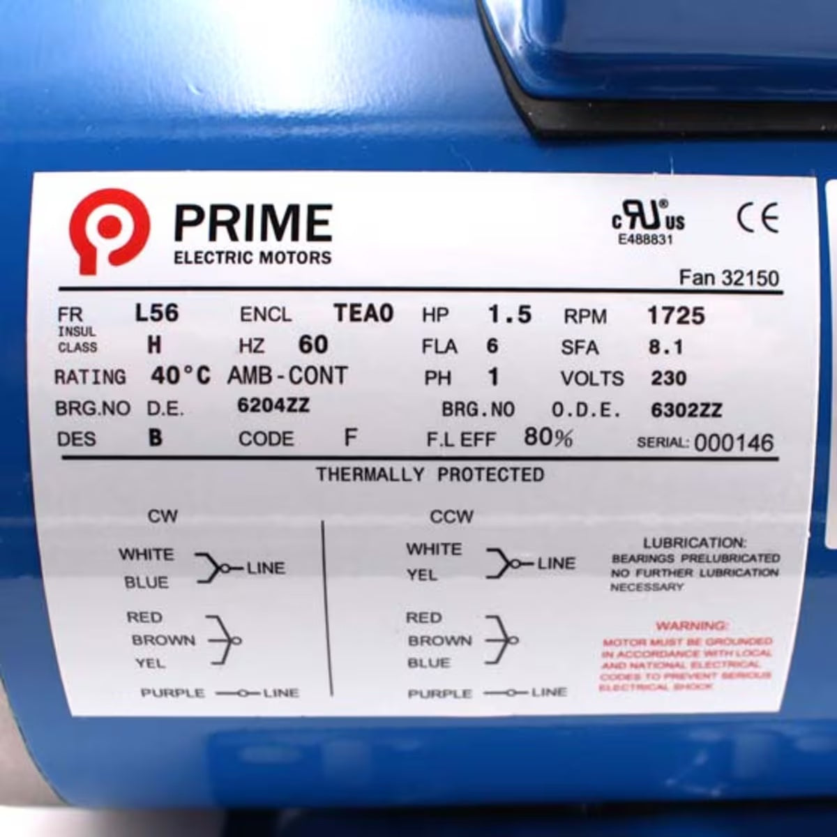 Prime Fan Motor 1.5HP