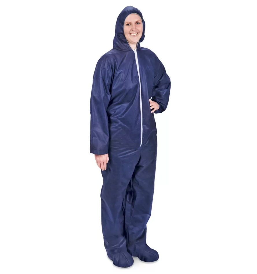 Disposable Coveralls Navy 2XL Brown Box (Box of 25)