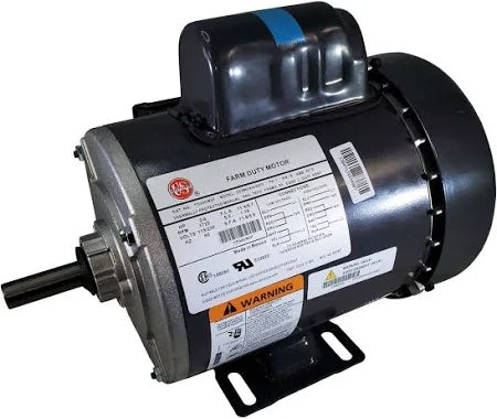 US Motors Farm Duty Motor 1HP, 1800RPM, 115/230V, Frame 56Y, TEFC