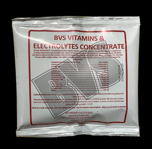 BVS Vitamins and Electrolyles 4oz Pack